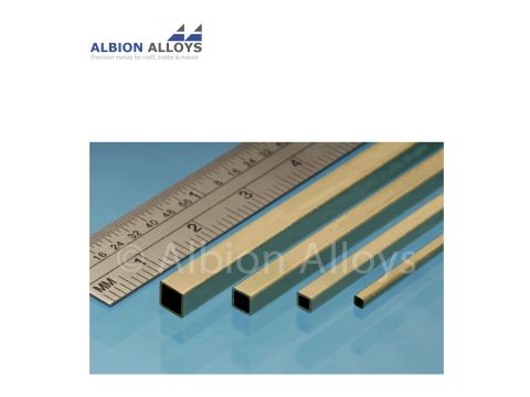 Albion Alloys Messing Vierkantrohr - 1.6  mm (SSB1M)