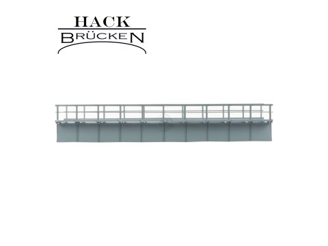 Hack Brücken Blechträgerbrücke  - 1-gleisig T036 - Grau - 36cm - H0 / 1:87 (60050)