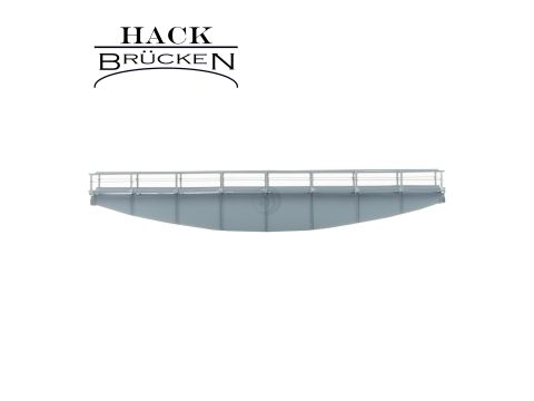 Hack Brücken Blechträgerbrücke - 1-gleisig T28 - Grau - 28cm - H0 / 1:87 (12150)