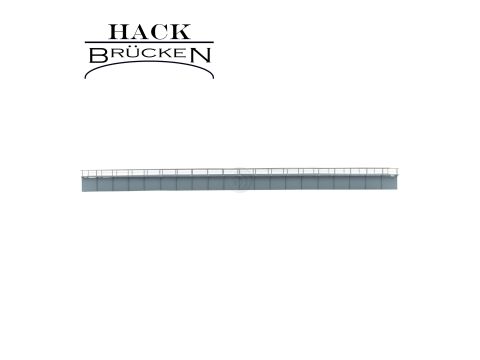 Hack Brücken Blechträgerbrücke - 1-gleisig T72 - Grau - 72cm - H0 / 1:87 (12310)