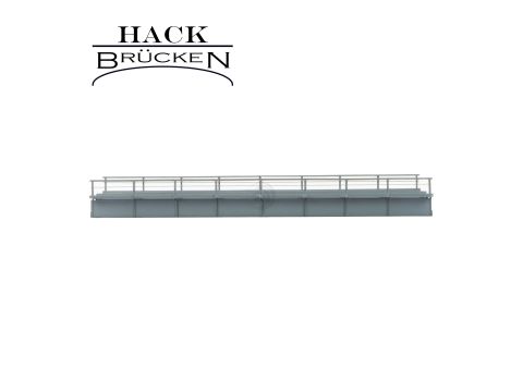 Hack Brücken Blechträgerbrücke - 2-gleisig T30-2 - Grau - 30cm - H0 / 1:87 (12220)