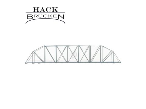 Hack Brücken Bogen/Kastenbrücke - 1-gleisig BK50 - Grau - 50cm - H0 / 1:87 (13800)