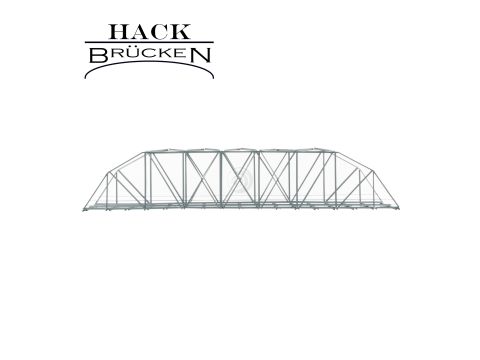 Hack Brücken Bogen/Kastenbrücke - 2-gleisig BK50-2 - Grau - 50cm - H0 / 1:87 (13850)