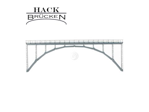 Hack Brücken Hochbogenbrücke - 1-gleisig HK60 - Grau - 60cm - H0 / 1:87 (15150)