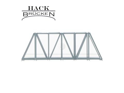 Hack Brücken Kastenbrücke - 1-gleisig K21S - Grau - 21cm - H0 / 1:87 (11050)