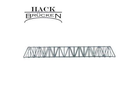 Hack Brücken Kastenbrücke - 1-gleisig K81 - Grau - 81cm - H0 / 1:87 (11600)