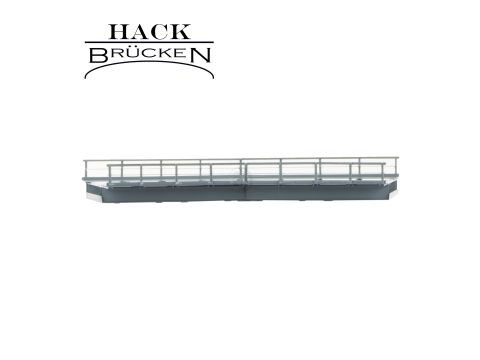 Hack Brücken Kurvenelement - 1-gleisig R2-30 - Grau - R=437mm, 30° - H0 / 1:87 (16110)