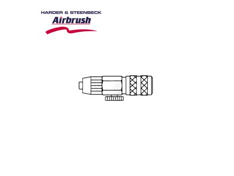 Harder & Steenbeck Schnellkupplung NW 2,7mm, regulierbar, mit G 1/8" Außengewinde (104703)