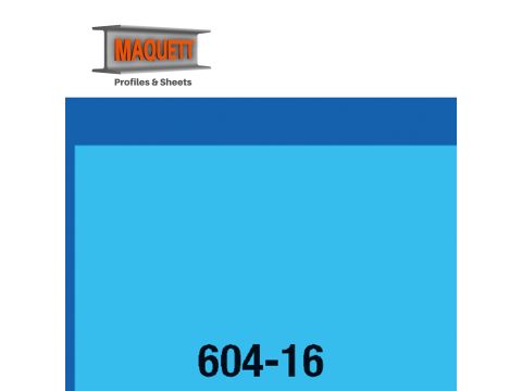 Maquett PVC-Blatt - Folie - Transparant Mittelblau - 194x320x0,10mm (604-16)