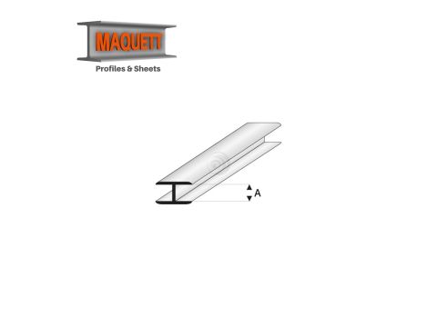 Maquett Styrene Profile - Platte-verbinder - Länge: 330mm - Weiß - 1,0mm/0.04" (450-51-3-v)