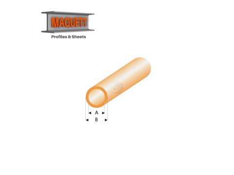 Maquett Styrene Profile - Rohr - Länge: 330mm - Transparant Orange - 2,0x3,0mm/0.08x0.118"  (425-53-3-v)