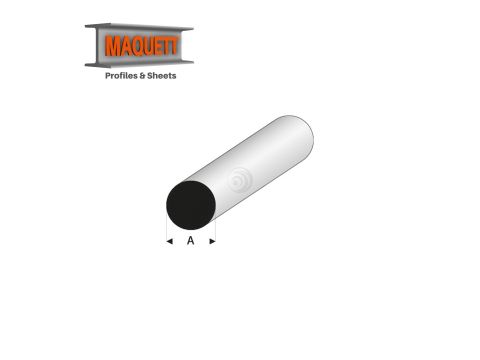 Maquett Styrene Profile - Rundstab - Länge: 330mm - Weiß - 0,5 mm/0.02" (400-49-3-v)