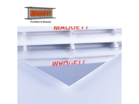 Maquett Styrolfolie - Spiegel - Silber - 194 x 320x1.0mm (608-01)