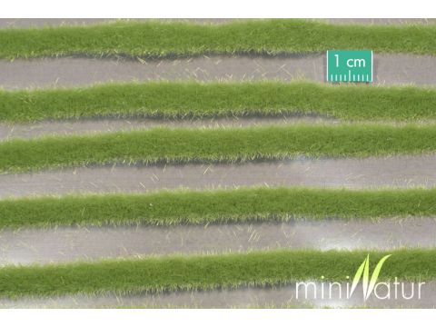 Mininatur Grasstreifen kurz - Frühling - ca. 42x15 cm - H0 / TT (718-21)