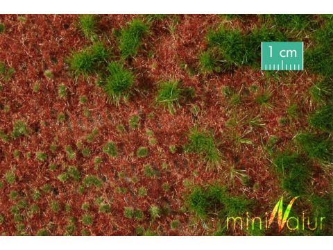 Mininatur Waldboden bewachsen - Sommer - ca.15x8 cm - H0 / TT (741-22MS)