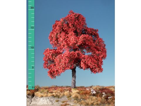 Silhouette Ahorn - Spätherbst (rot) - 2 (ca. 15-20cm) - H0 / TT (230-25)