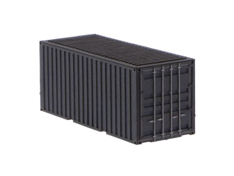 Unique Laser-Cut Bausätze - 20ft Container - dunkelgrau - L: 70mm x B: 28mm x H: 30mm - H0 / 1:87 (10-0004-04C)