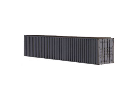 Unique Laser-Cut Bausätze - 40ft Container - dunkelgrau - L: 140mm x B: 28mm x H: 30mm - H0 / 1:87 (10-0005-04D)