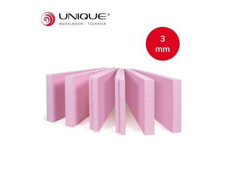 Unique Styrofoam Rosa, beschnitten - ca. 600 x 300 x 3 mm (30-9001-03)