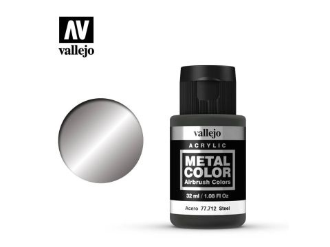 Vallejo Metal Color - Steel - 32 ml / 1.08 fl oz (77712)
