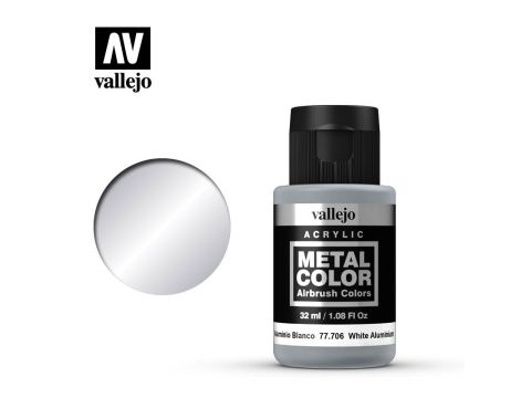 Vallejo Metal Color - White Aluminium - 32 ml / 1.08 fl oz (77706)