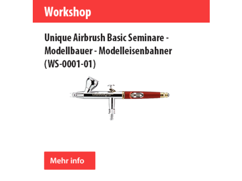 Unique Airbrush Basis cursus - Modelbouw - modelspoor voor beginners (WS-0001-01) 6. April 2024