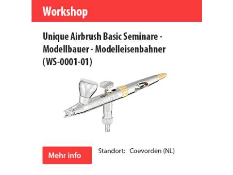 Unique Airbrush Basis cursus - Modelbouw - modelspoor voor beginners (WS-0001-01)  Datum: 03-05-2025
