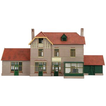 Unique Laser-Cut Bausätze - Bahnhof "Mariënberg" - L: 330mm x B: 160mm x H: 150mm - H0 / 1:87 (10-0046-04)