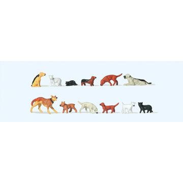 Preiser Hunde und Katzen - H0 / 1:87 (PR14165)
