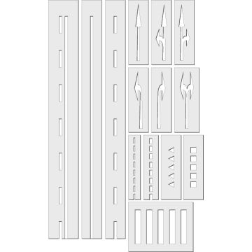 Unique Straßenmarkierungs-Schablonen - Set #1 - TT / 1:120 (20-0001-03)