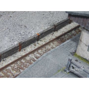 Juweela BAHNSTEIG SCHÜTT HOLZSCHWELLE - ca. 40cm - TT / 1:120 (JW21313)