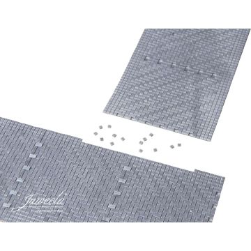 Juweela FLEXYWAY Pflasterstraße Fischgrät - grau - 1 Segm. - H0 / 1:87 (JW28150)