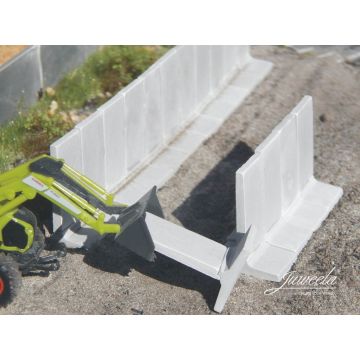 Juweela Betonstützen mit L-/T-Sockel - Beton -  - H0 / 1:87 (JW28397)