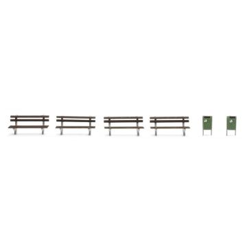 Artitec Parkbänke-Satz A, 4 stück - H0 / 1:87 (AR387.244)