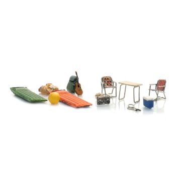 Artitec Campingausrüstung -  Fertigmodell aus Resin, lackiert - N / 1:160 (AR316.122)