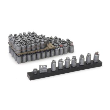 Artitec Ladegut: Milchkannen (52mm x 22 mm) -  Fertigmodell aus Resin, lackiert - H0 / 1:87 (AR487.801.80)