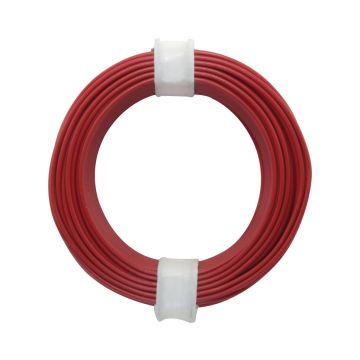 Donau Elektronik Kupferschalt Litze LiY - 0.14mm² - rot - 10m (DO118-0)