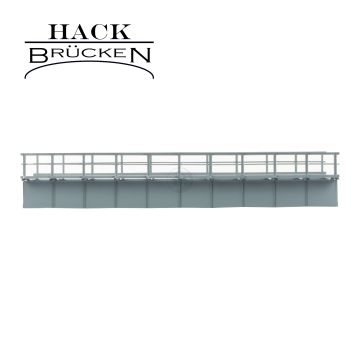 Hack Brücken Blechträgerbrücke  - 1-gleisig T036 - Grau - 36cm - H0 / 1:87 (60050)