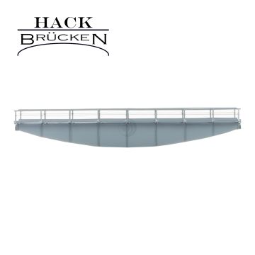 Hack Brücken Blechträgerbrücke - 1-gleisig T28 - Grau - 28cm - H0 / 1:87 (12150)