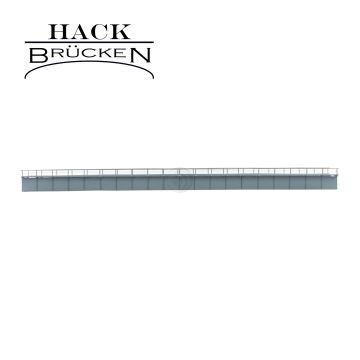 Hack Brücken Blechträgerbrücke - 1-gleisig T72 - Grau - 72cm - H0 / 1:87 (12310)