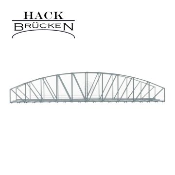 Hack Brücken Bogenbrücke - 2-gleisig B46-2 - Grau - 46cm - H0 / 1:87 (13330)