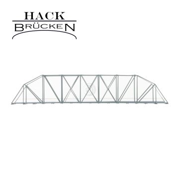 Hack Brücken Bogen/Kastenbrücke - 1-gleisig BK50 - Grau - 50cm - H0 / 1:87 (13800)