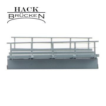 Hack Brücken gerades Brückenelement - 2-gleisig G94-2 - Grau - 94mm - H0 / 1:87 (16310)