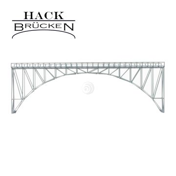 Hack Brücken Hochbogenbrücke - 1-gleisig H60 - Grau - 60cm - H0 / 1:87 (15050)