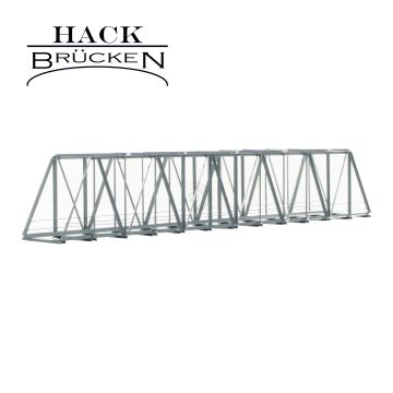 Hack Brücken Kastenbrücke schräg - 1-gleisig K42S - Grau - 42cm - H0 / 1:87 (11250)