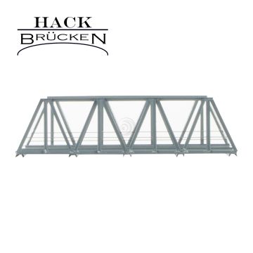 Hack Brücken Vorflutbrücke - 2-gleisig V18-2 - Grau - 18cm - H0 / 1:87 (10110)