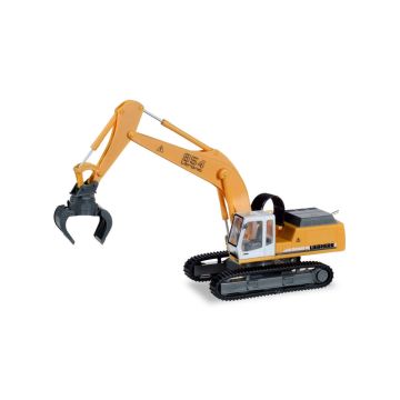 Herpa LIEBHERR RAUPENBAGGER 954 LITRONIC MIT SORTIERGREIFER - Gelb - H0 / 1:87 (RI308908)