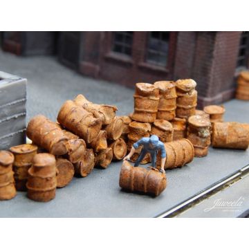 Juweela alte Fässer rostig Echtrost - Rostig echtrost - 40g - H0 / 1:87 (JW28161)