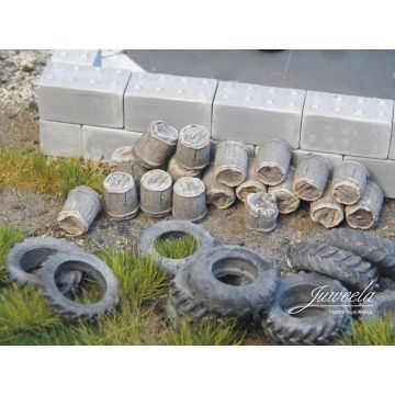Juweela Alte Holzfässer dunkel - 44x - H0 / 1:87 (JW28340)