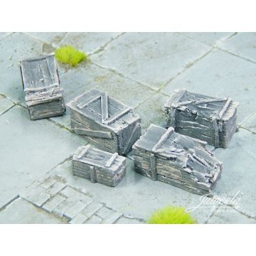 Juweela alte Holzkisten klein - dunkel - 10x - 0 / 1:43,5 (JW24202)